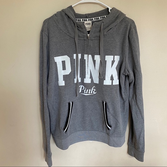 PINK Victoria's Secret Tops - 🚨LAST CHANCE🚨PINK half zip hoodie